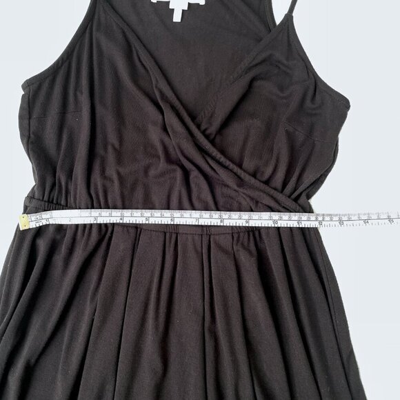 Rohb by Joyce Azria Long Black Maxi Faux Wrap Dress, Size XS - Picture 7 of 14